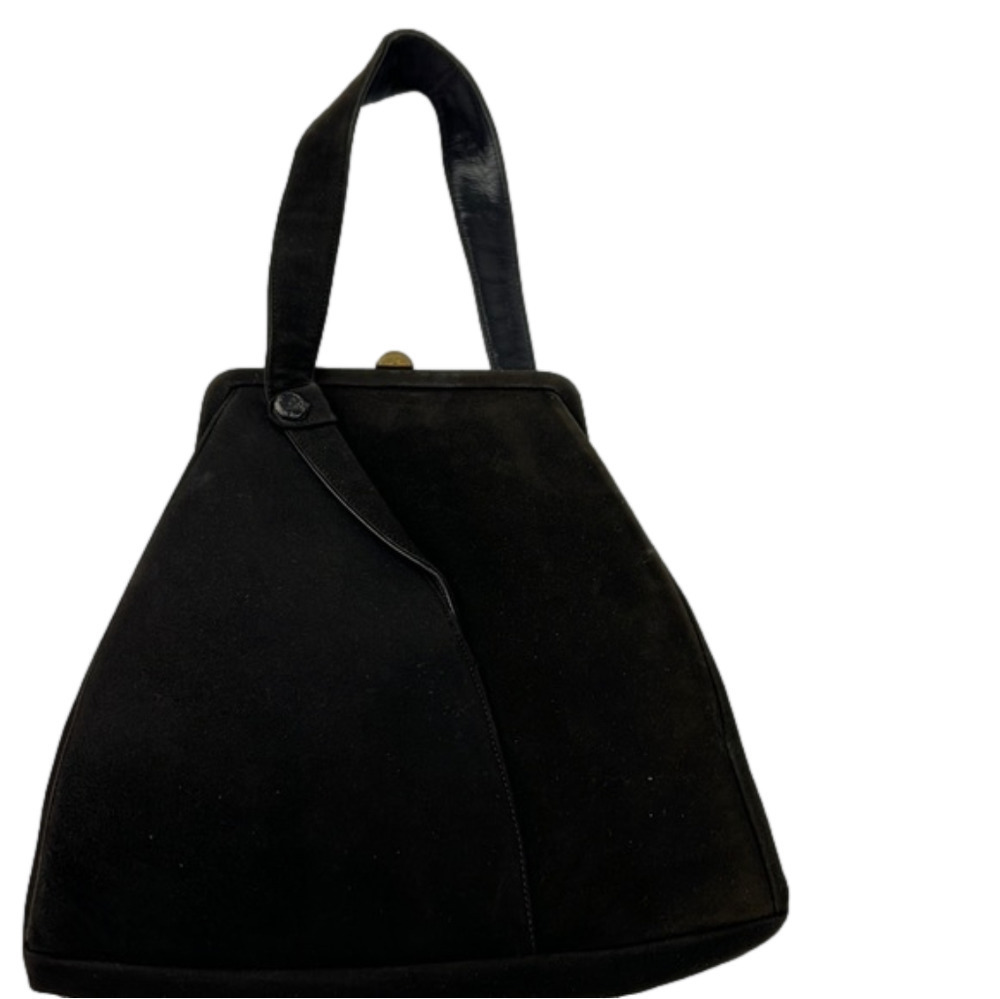 Vintage  Classic Brown Brushed Suede Handbag